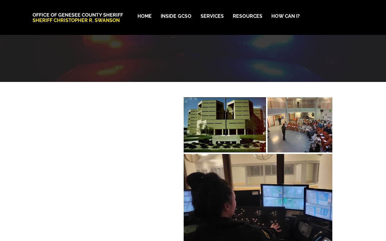 Genesee County Jail corrections and booking-record source page